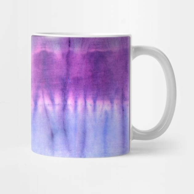 Purple and Blue Ombre Tie-Dye Stripes by Carolina Díaz